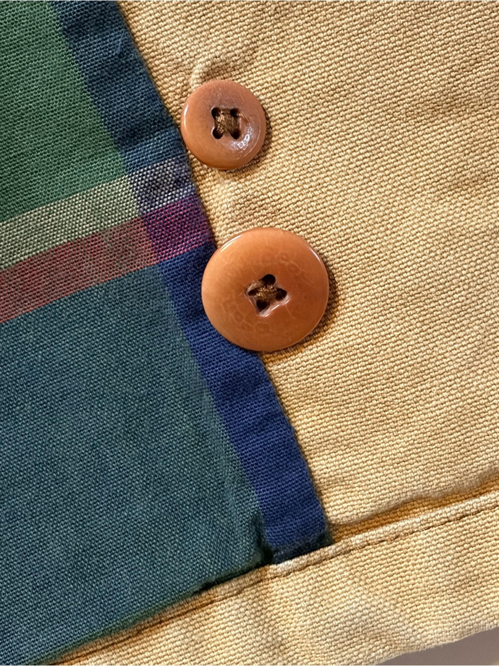 Vintage L.L. Bean Original Field Coat / Barn Jacket with Plaid Flannel Lining - Picture 11 of 14